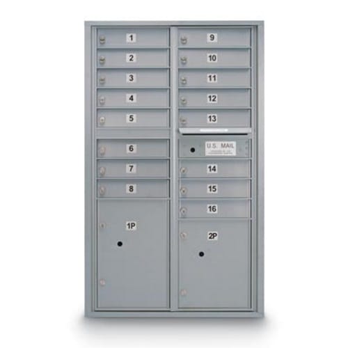 16 Door Standard 4C Mailbox with 2 Parcel Lockers preview 1